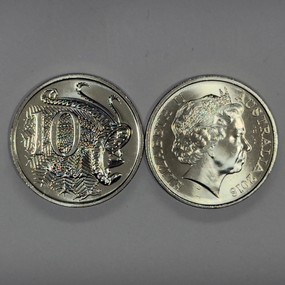 2018 10 Cent Coin - Uncirculated - Low Mintage 3.253 million - comes in 2x2