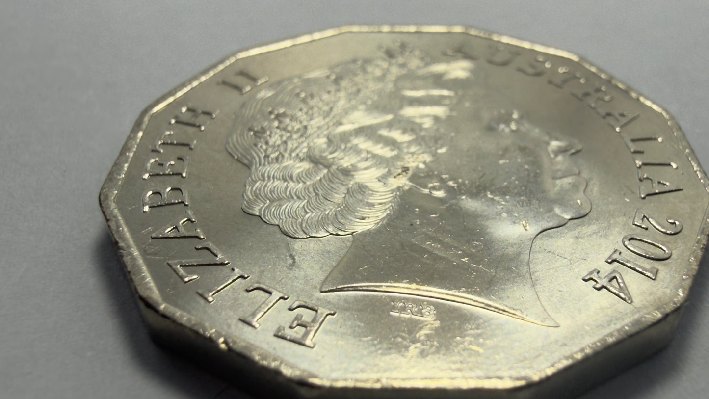 2014 50 Cent Coat of Arms - Fifty Cent Coin 50c - Uncirculated -comes in 2x2
