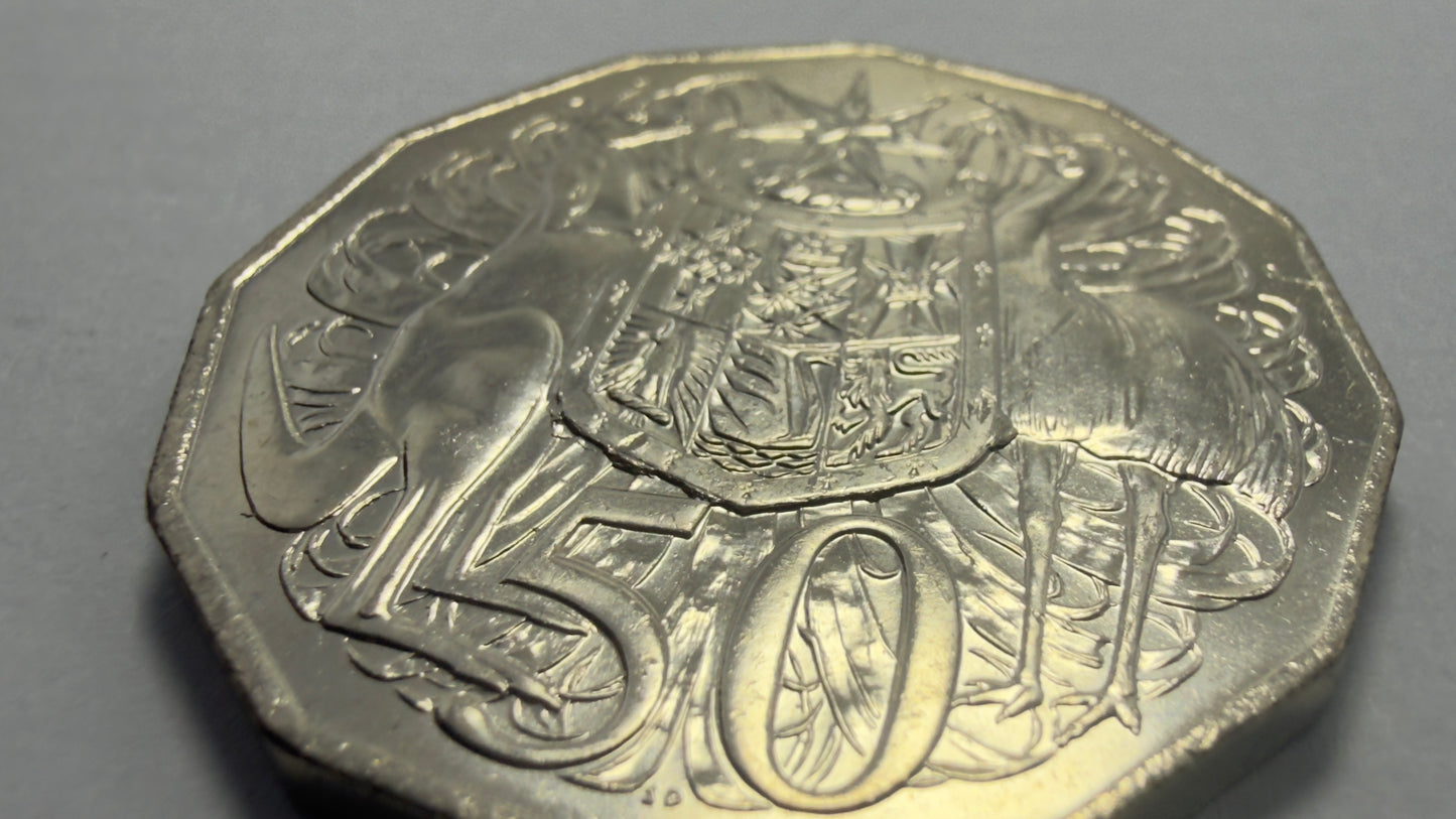 2014 50 Cent Coat of Arms - Fifty Cent Coin 50c - Uncirculated -comes in 2x2
