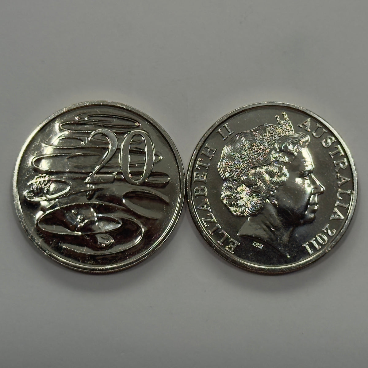 2011 20 Cent Coin - Choice Uncirculated - ex mint set - Platypus - comes in 2x2