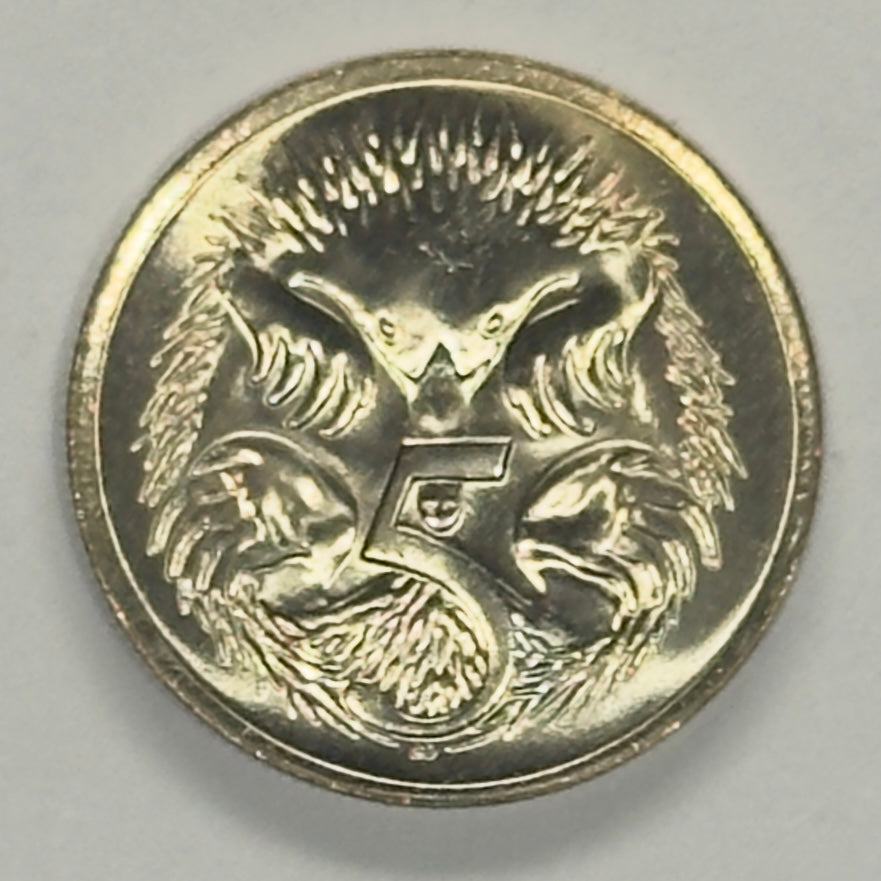 1977 5 Cent Coin - Uncirculated - Five Cent Coin - comes in 2x2