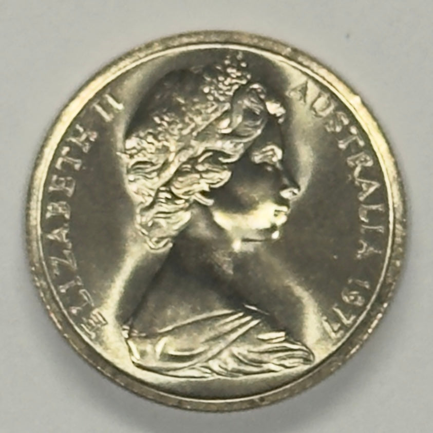 1977 5 Cent Coin - Uncirculated - Five Cent Coin - comes in 2x2