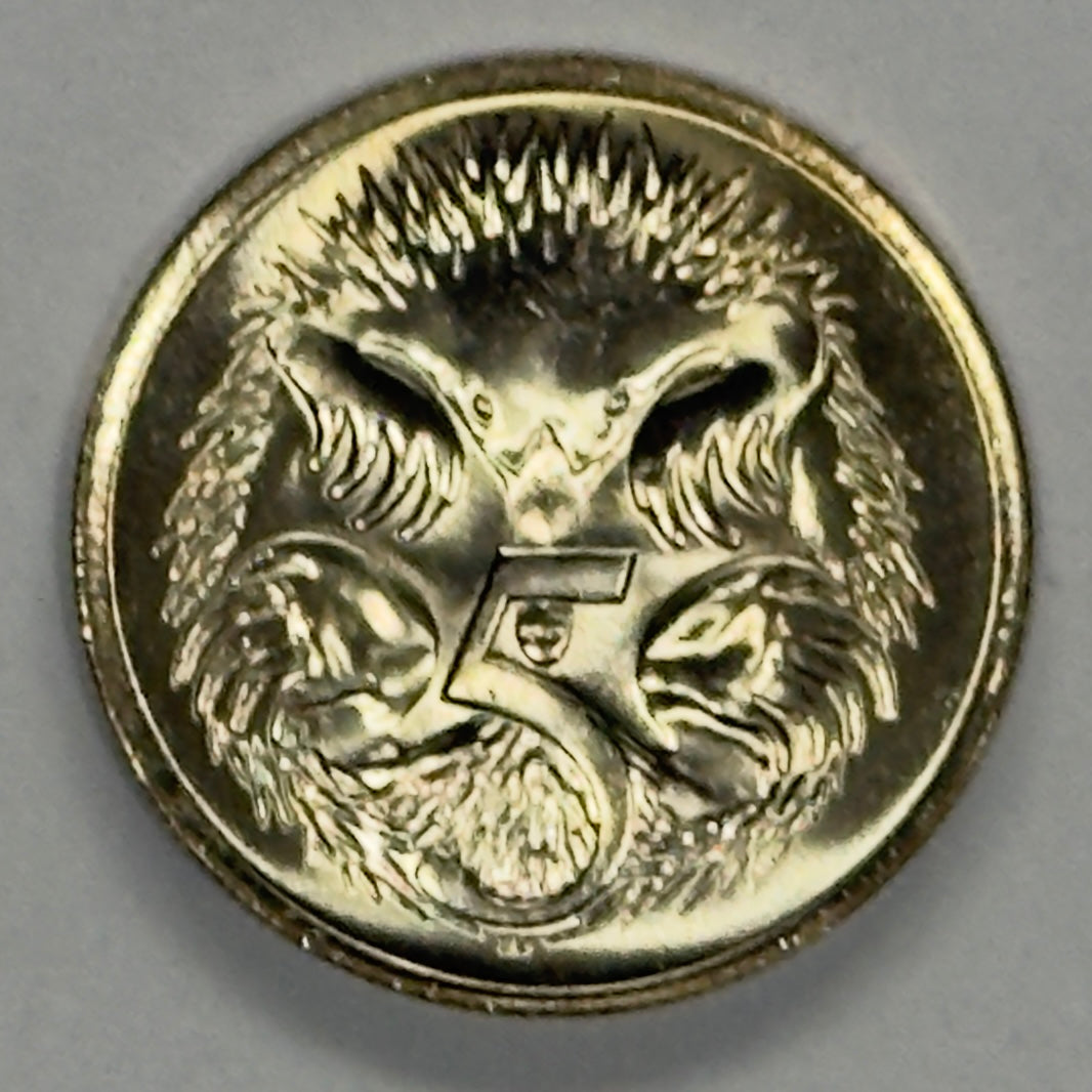 1977 5 Cent Coin - Uncirculated - Five Cent Coin - comes in 2x2