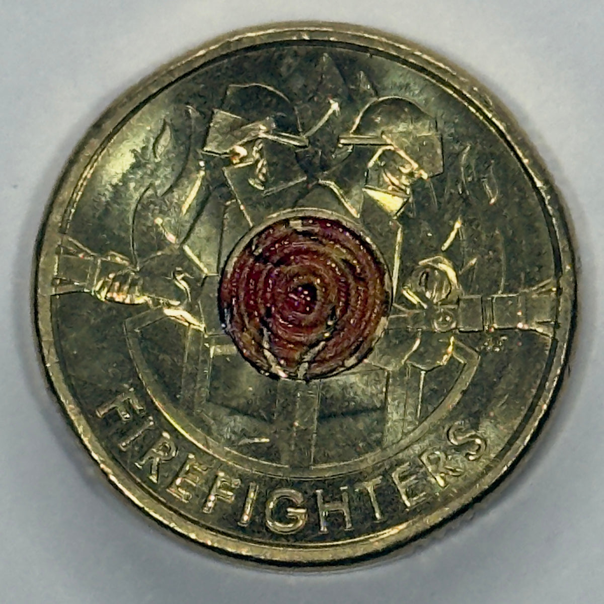 2020 $2 Coloured Coin - Uncirculated - Firefighter - Two Dollar Brave - Comes In 2x2