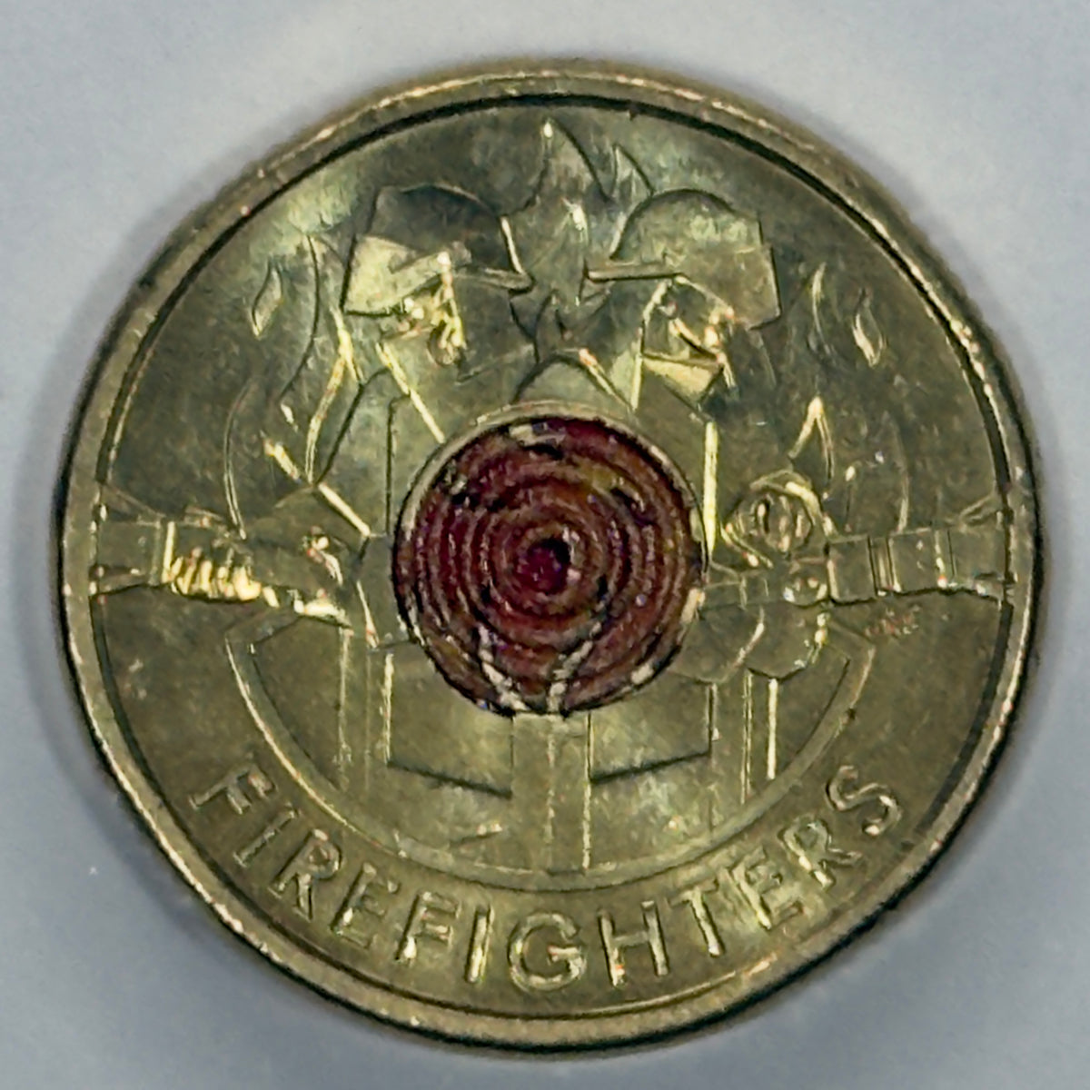 2020 $2 Coloured Coin - Uncirculated - Firefighter - Two Dollar Brave - Comes In 2x2