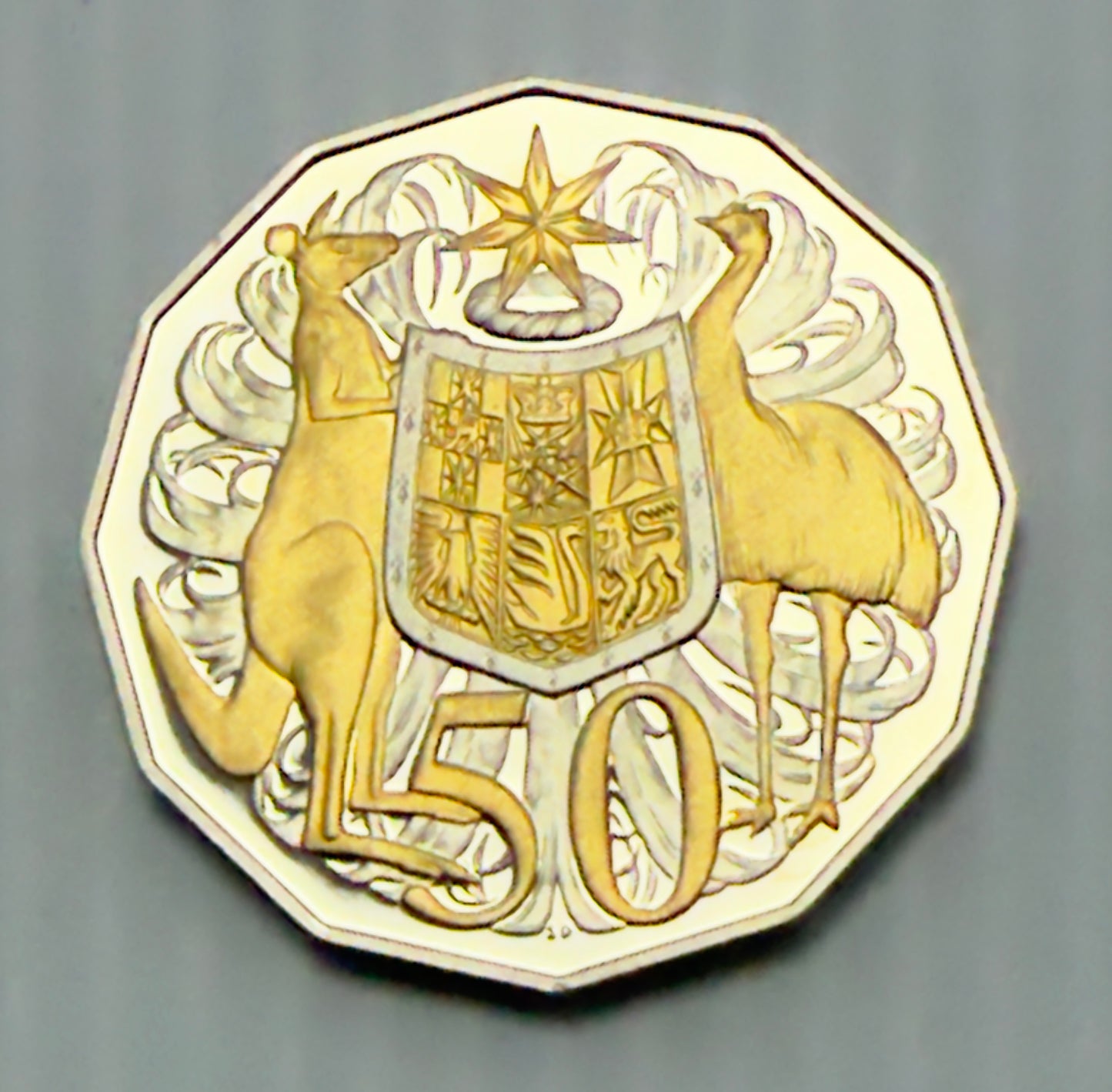 2012 50 Cent Proof Coin - Selectivly Gold Plated - Only 20,175 Made