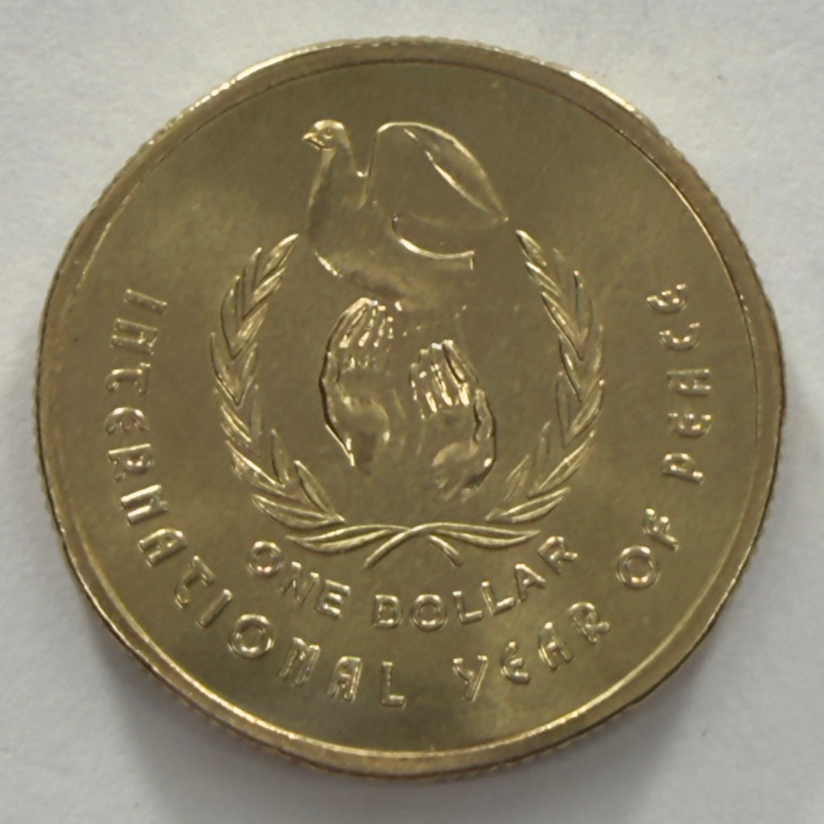 1986 $1 Coin - Choice Uncirculated - Year Of Peace - ex mint set - comes in 2x2
