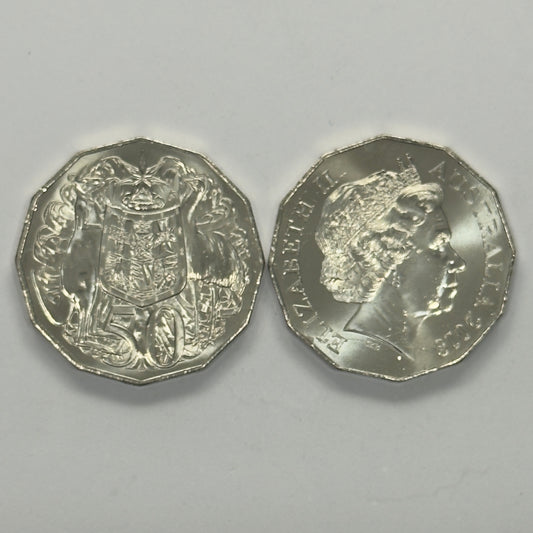 2018 50 Cent Coin - Uncirculated - Coat Of Arms - Comes In 2x2