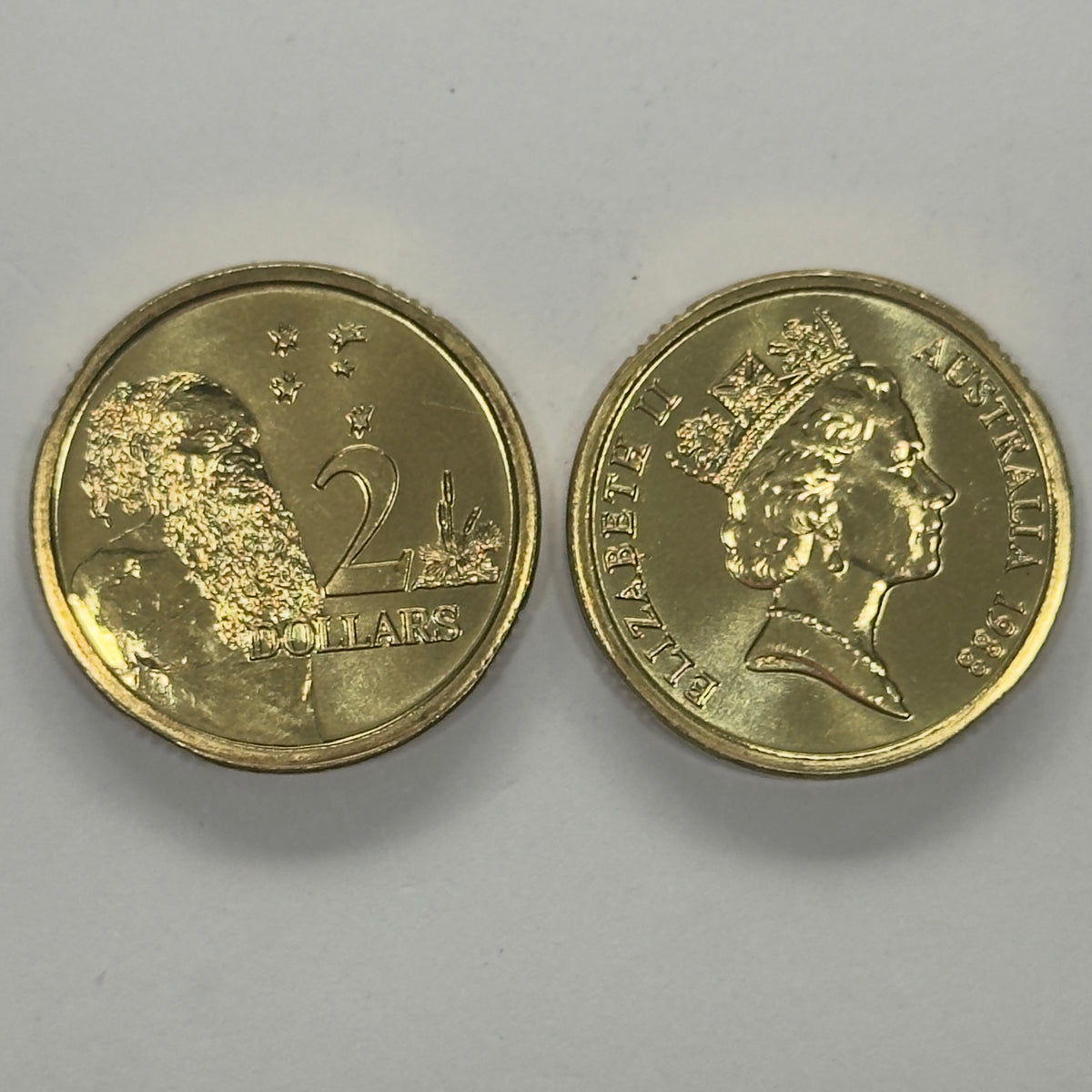 1988 $2 Elder Coin - Uncirculated - Horst Hahne Two Dollar HH - comes in 2x2