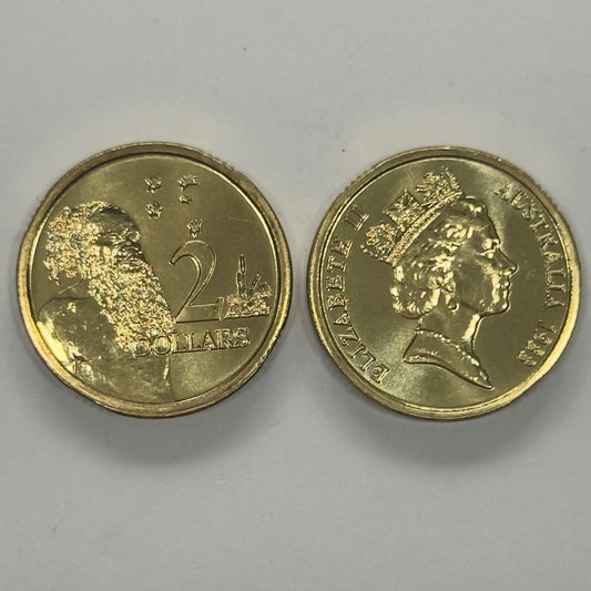 1988 $2 Elder Coin - Uncirculated - Horst Hahne Two Dollar HH - comes in 2x2