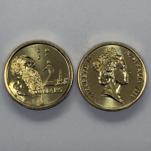1988 $2 Coin - Choice Uncirculated - HH Horst Hahne - ex mint set - in 2x2