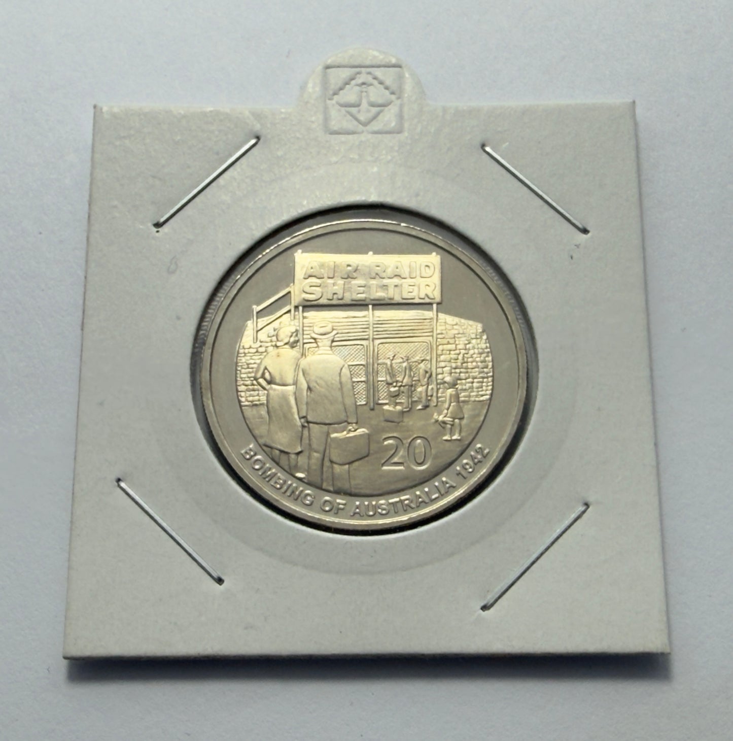 2012 20 Cent Coin - Air Raid Shelter - Uncirculated - comes in 2x2