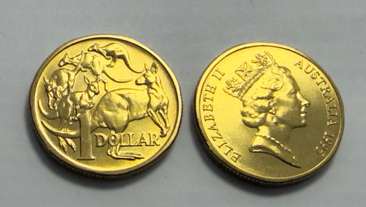1995 $1 Coin - Choice Uncirculated - One Dollar - Ex MINT SET Coin - in 2x2