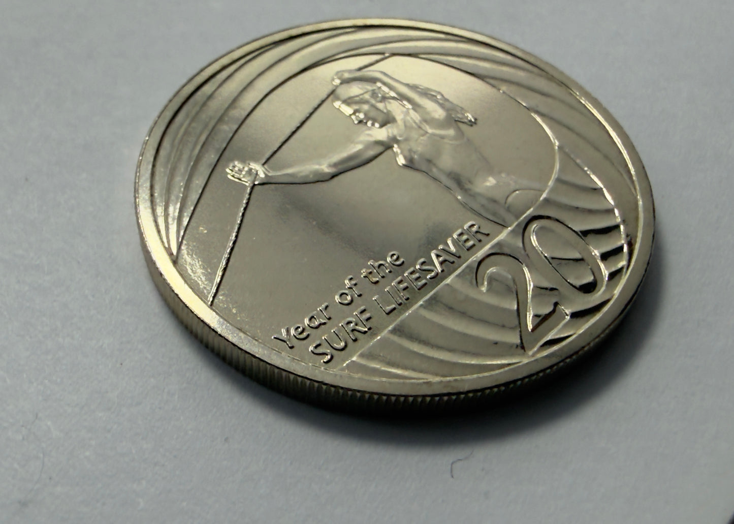 2007 20 Cent - Surf Lifesaver Coin - Uncirculated - ex mint set - comes in 2x2