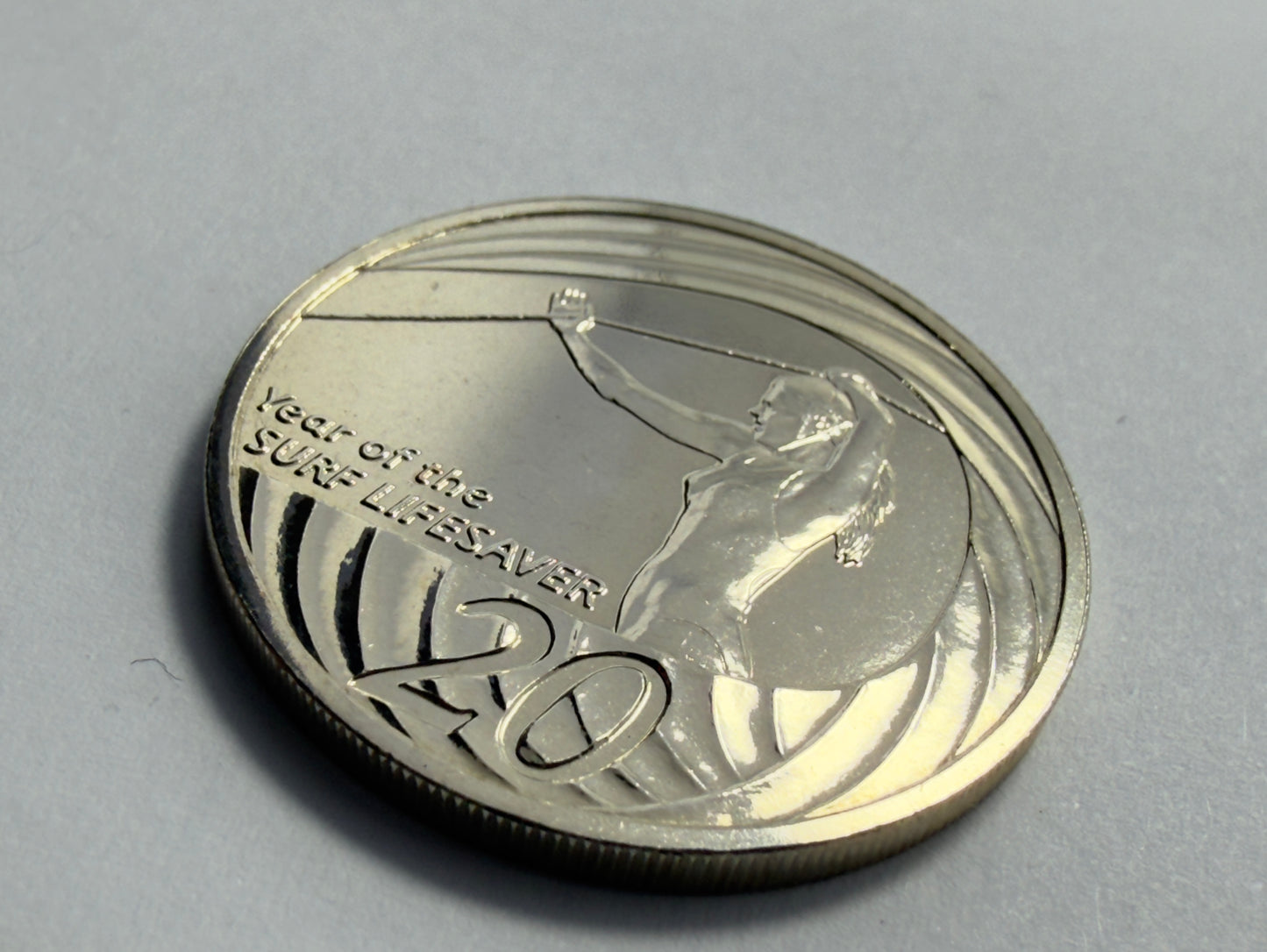 2007 20 Cent - Surf Lifesaver Coin - Uncirculated - ex mint set - comes in 2x2