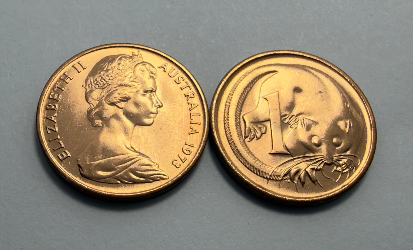 1973 1 Cent Coin - One Cent Uncirculated Coin ex RAM Roll - comes in 2x2