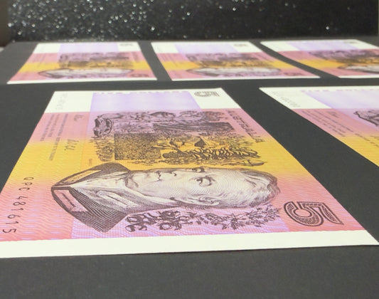 1991 $5 Fraser Cole CFU R213 Uncirculated in Note Protector Sleeve