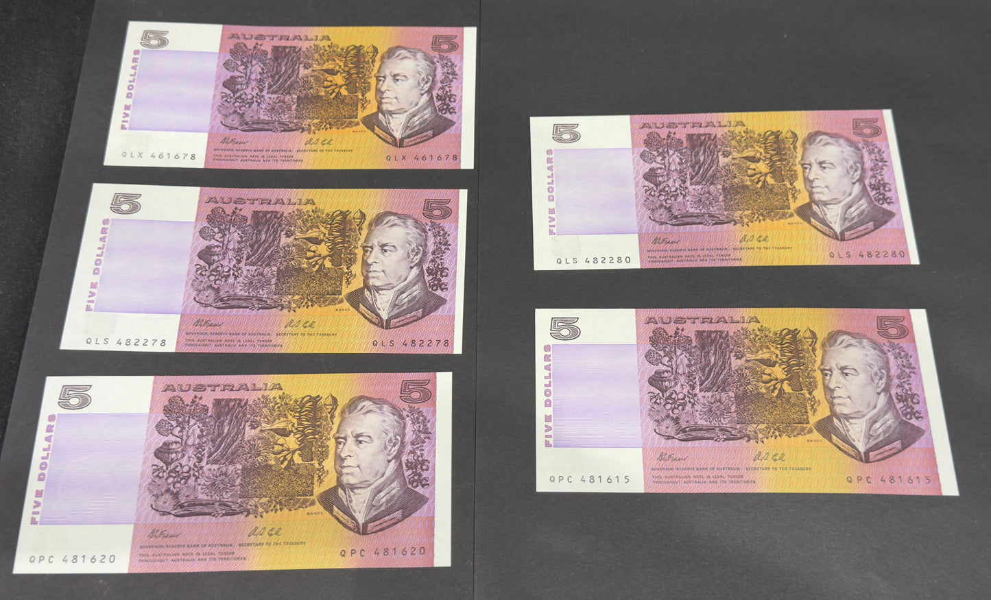 1991 $5 Fraser Cole CFU R213 Uncirculated in Note Protector Sleeve