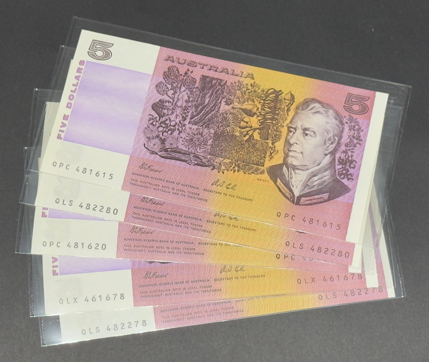 1991 $5 Fraser Cole CFU R213 Uncirculated in Note Protector Sleeve