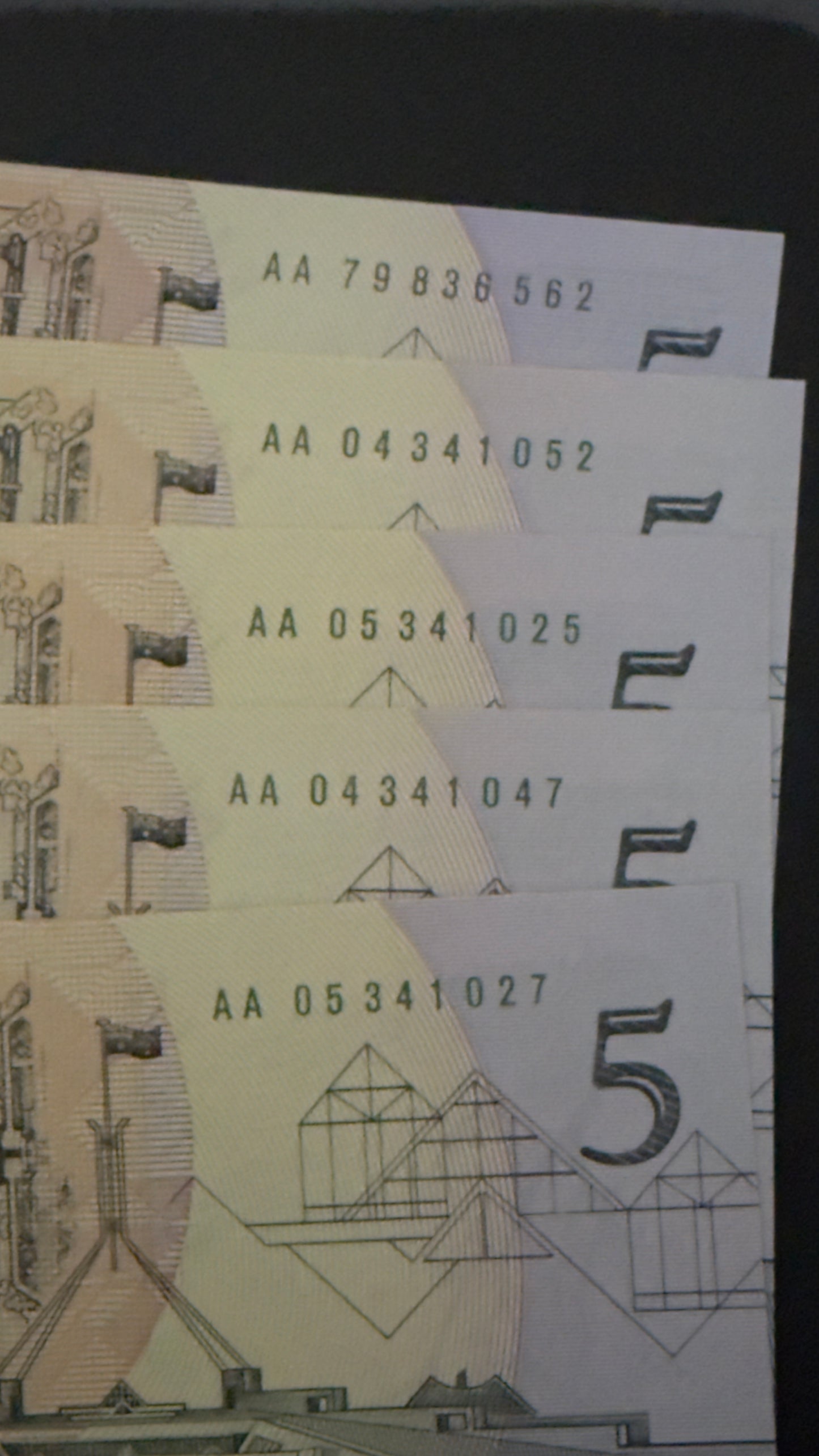 1992 $5  From First Polymer Run - Uncirculated R214 in Note Protector