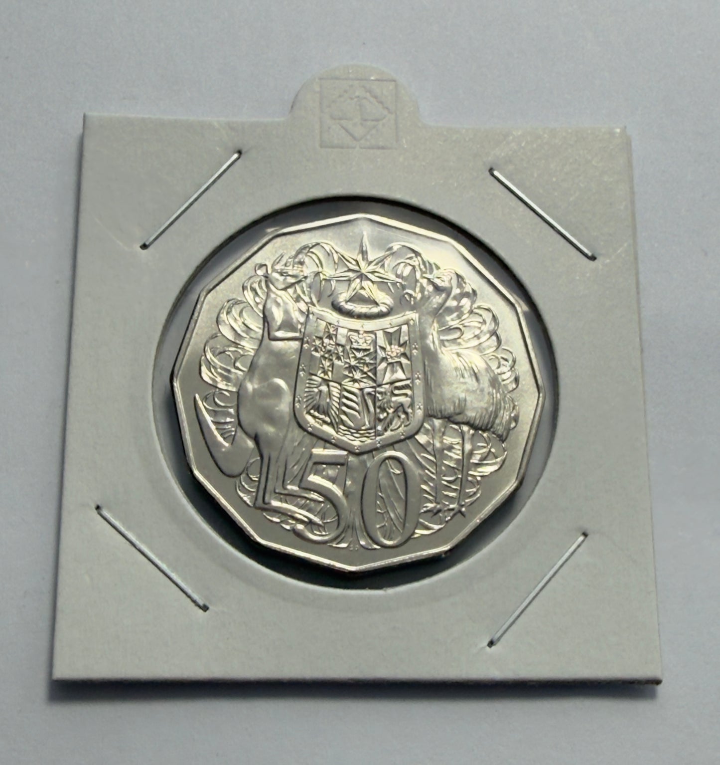 1986 50 Cent Coin - Choice Uncirculated - mint set ONLY coin - comes in 2x2