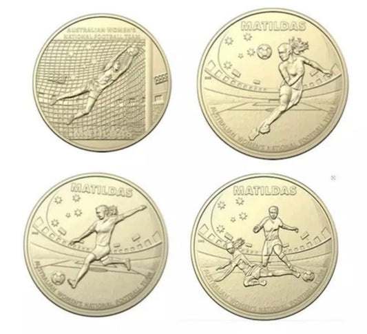 2023 $1 Matildas 4 Coin Set - Uncirculated - One Dollar Matildas Set - in 2x2s