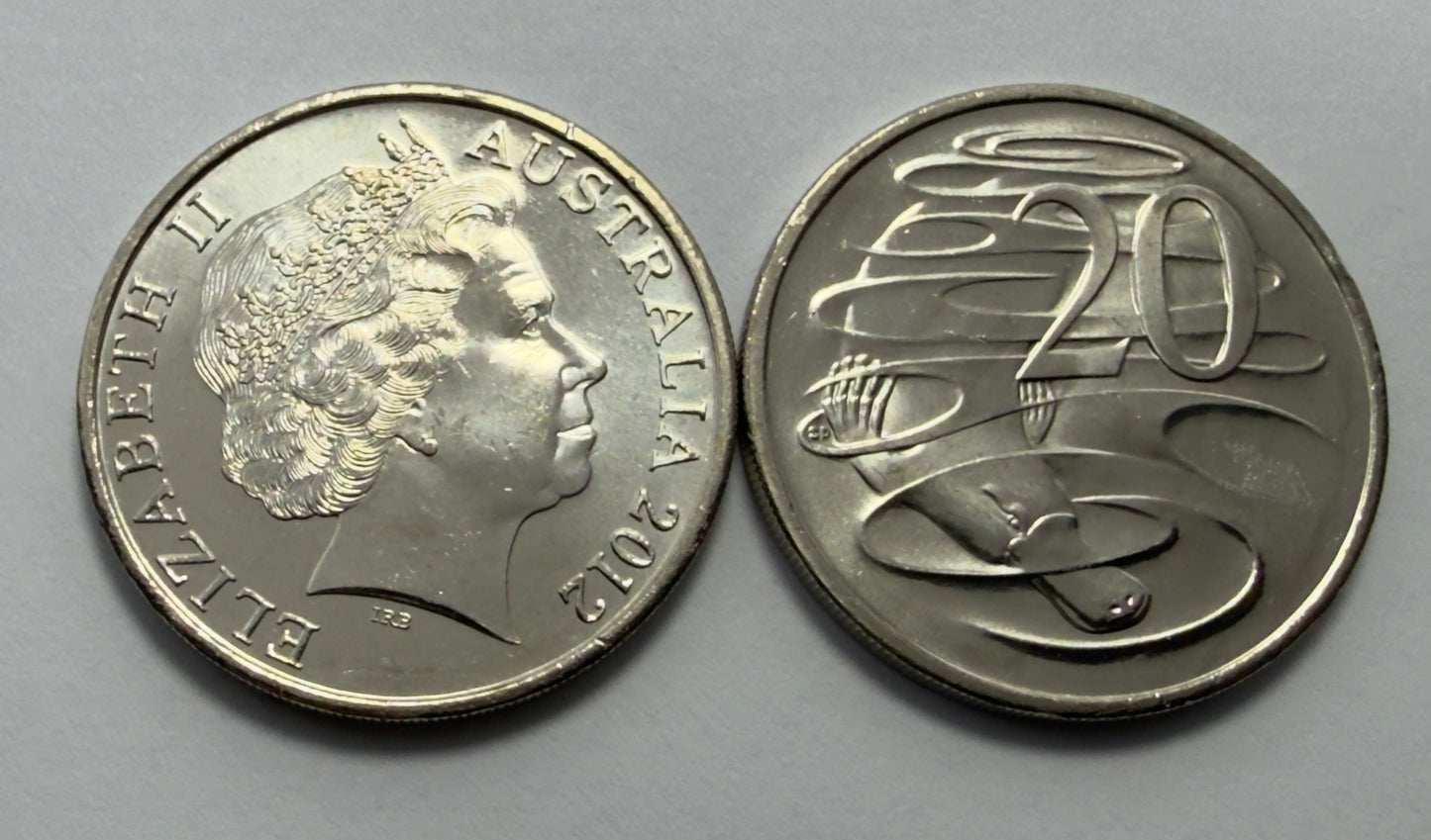 2012 20 Cent Coin - Uncirculated - Twenty Cent 20c - comes in 2x2