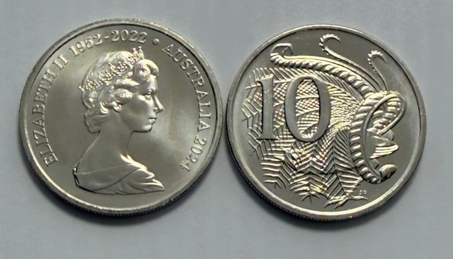 2024 10 Cent Coin - Choice Uncirculated - Queens Effigy 10c - comes in 2x2