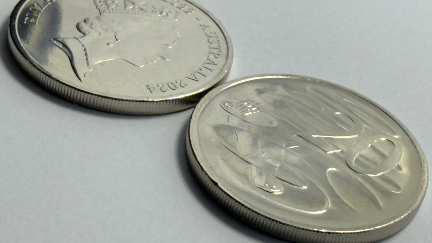 2024 20 Cent Coin - Choice Uncirculated - Queens Effigy - Twenty Cent - in 2x2