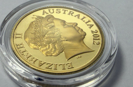 2012 $1 Proof Coin - Mob Of Roos $1 - in Lighthouse Capsule
