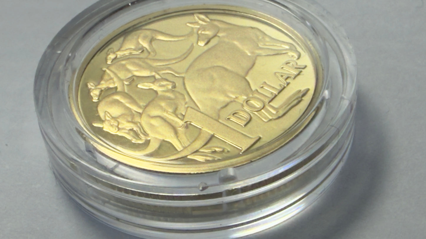 2026 $1 Mob of 5 Roos Proof Coin in Original Capsule - One Dollar