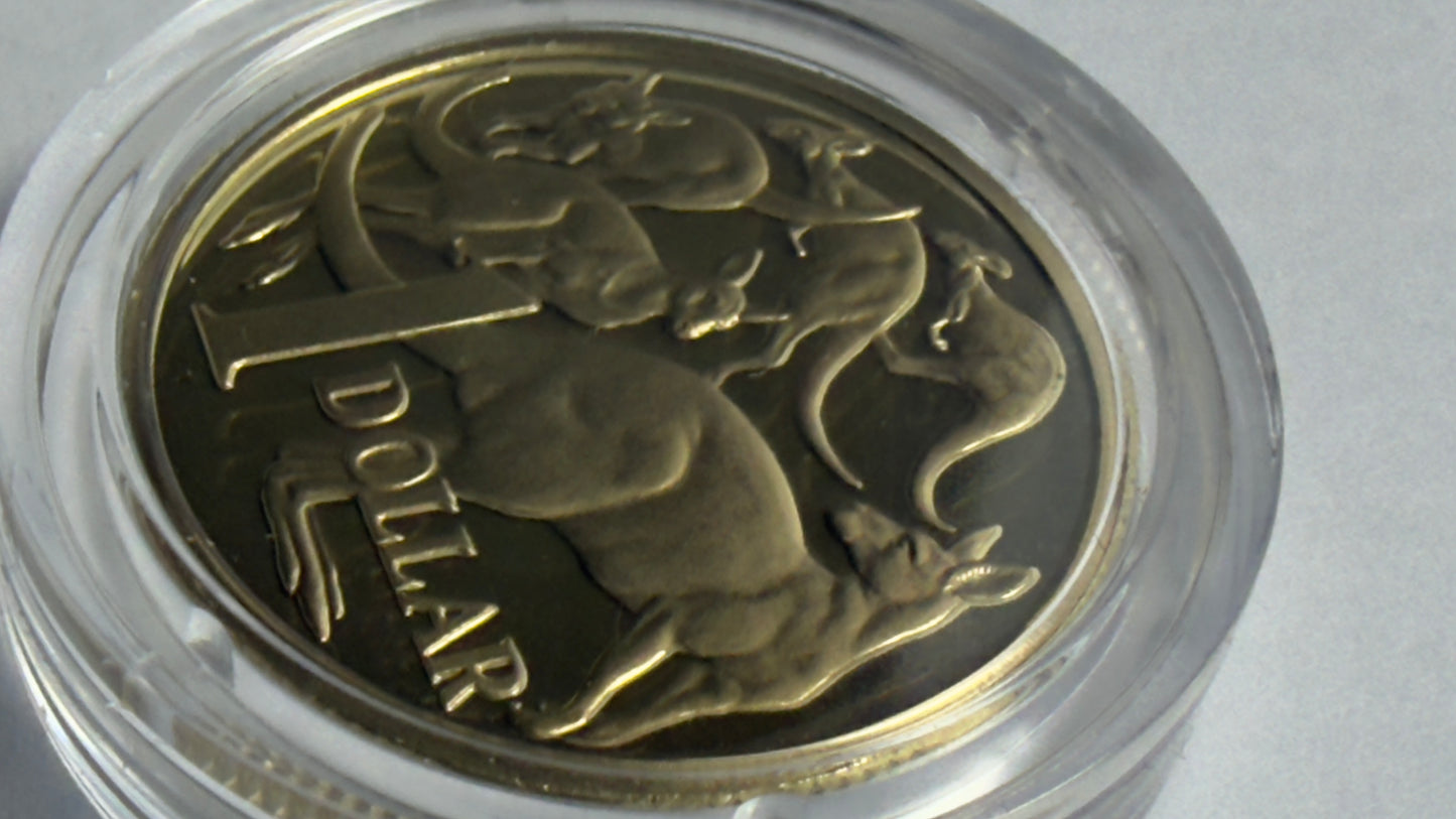 2026 $1 Mob of 5 Roos Proof Coin in Original Capsule - One Dollar