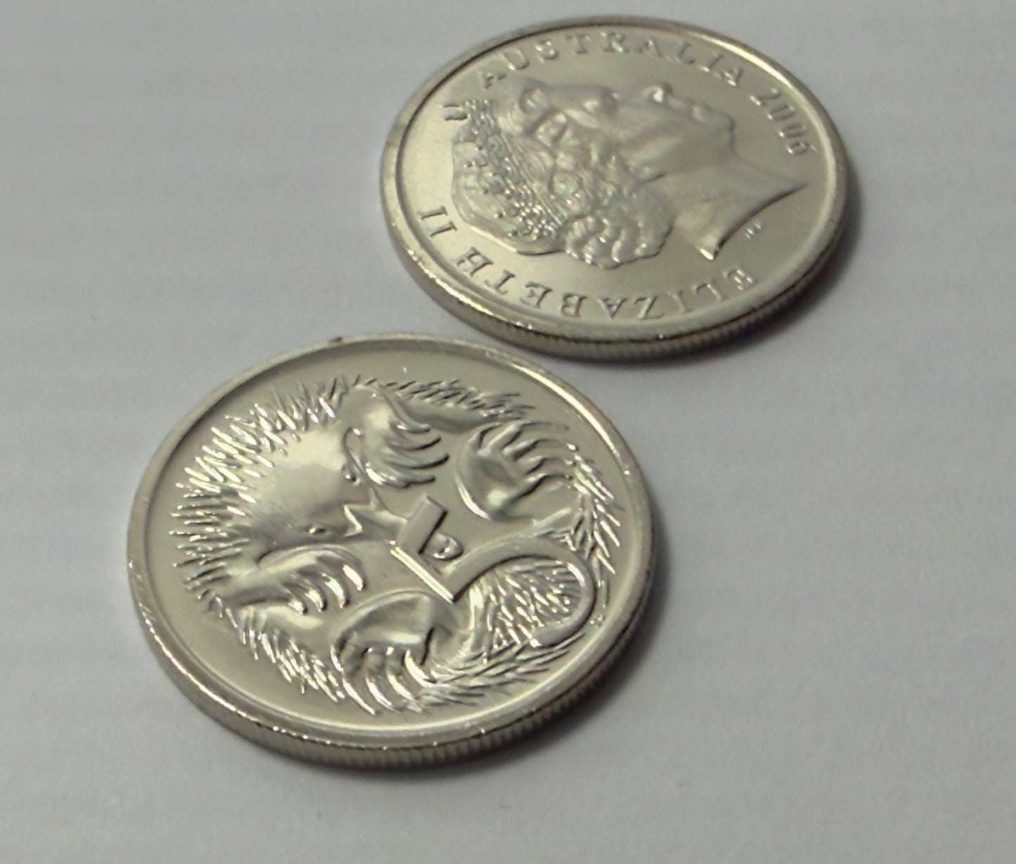 2006 5 Cent Coin - Uncirculated - Five Cent Echidna - comes in 2x2