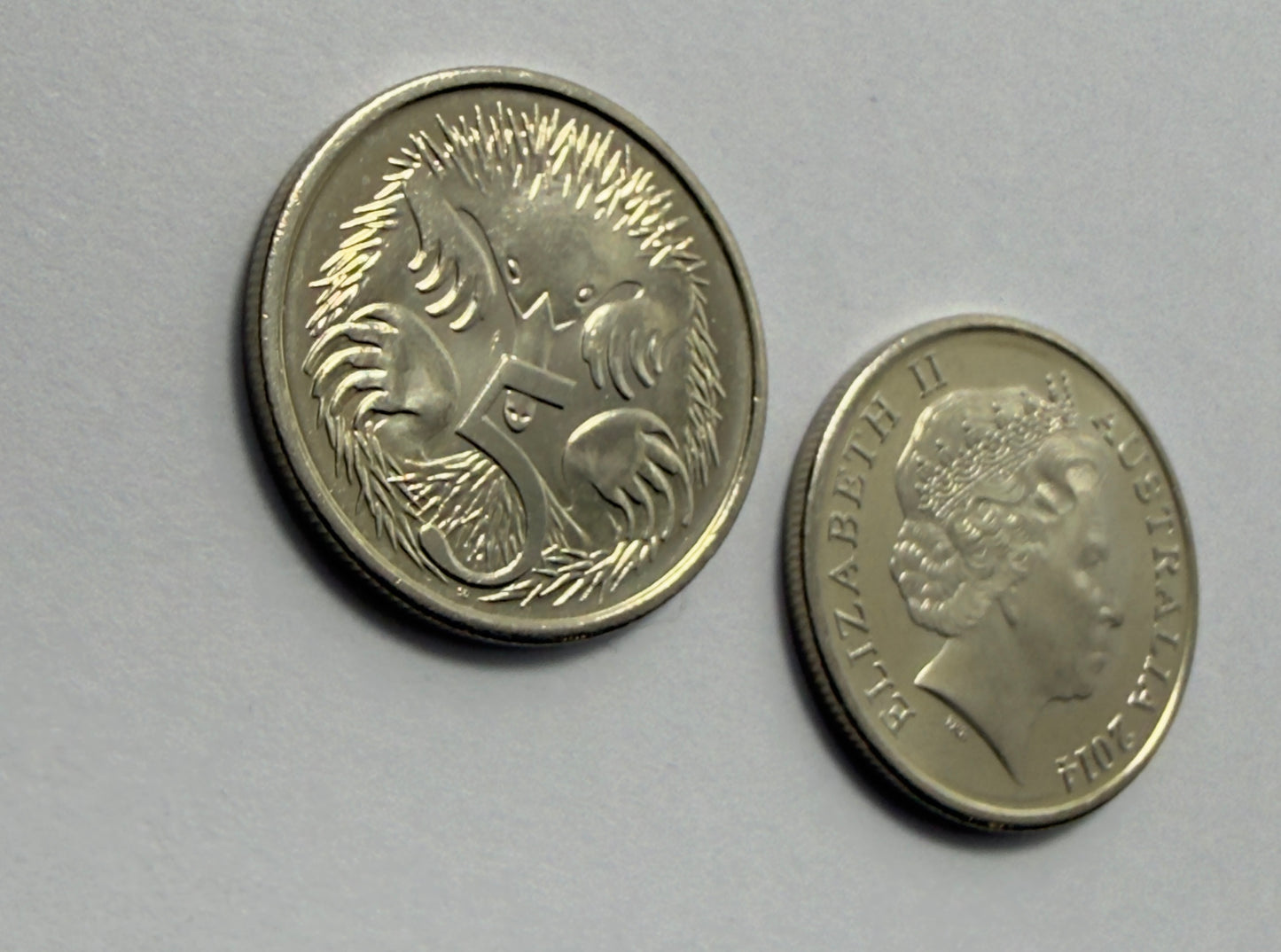 2014 5 Cent Coin - Uncirculated - Five Cent Echidna - comes in 2x2