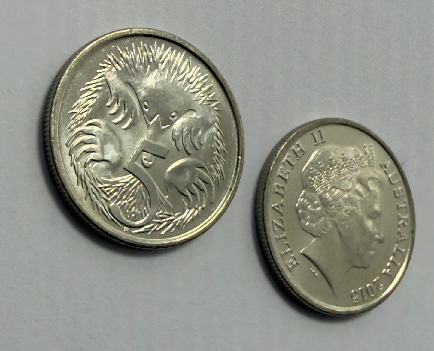 2015 5 Cent Coin - Uncirculated - Five Cent Echidna - comes in 2x2