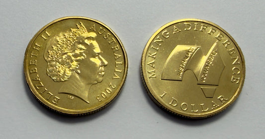 2003 $1 Coin - Australia's Volunteers - Uncirculated - ex mint set - in 2x2