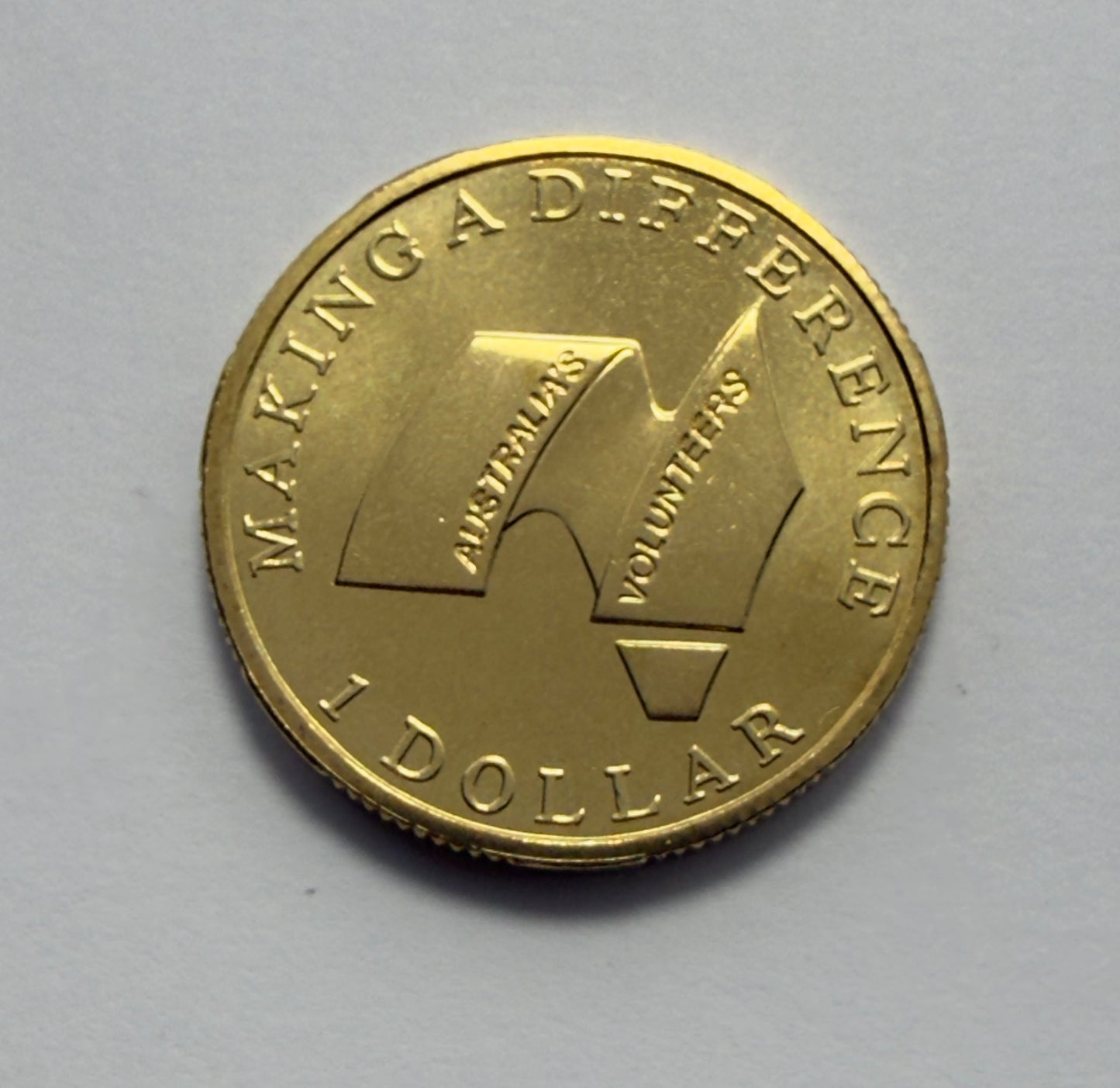 2003 $1 Coin - Australia's Volunteers - Uncirculated - ex mint set - in 2x2