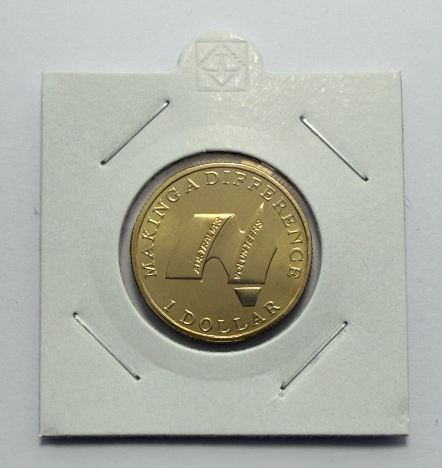 2003 $1 Coin - Australia's Volunteers - Uncirculated - ex mint set - in 2x2