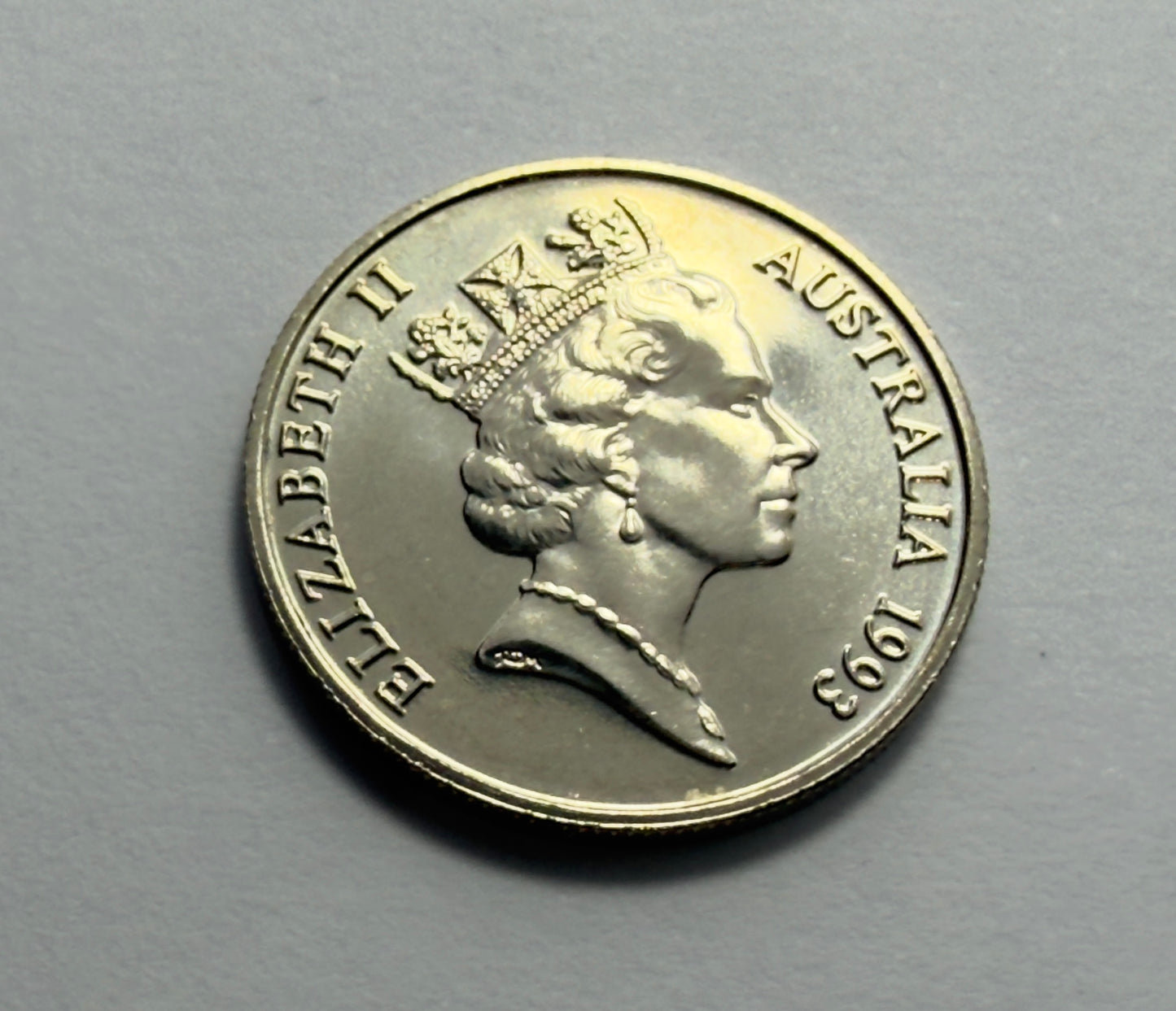 1993 5 Cent Coin - Choice Uncirculated - ex mint set coin - comes in 2x2
