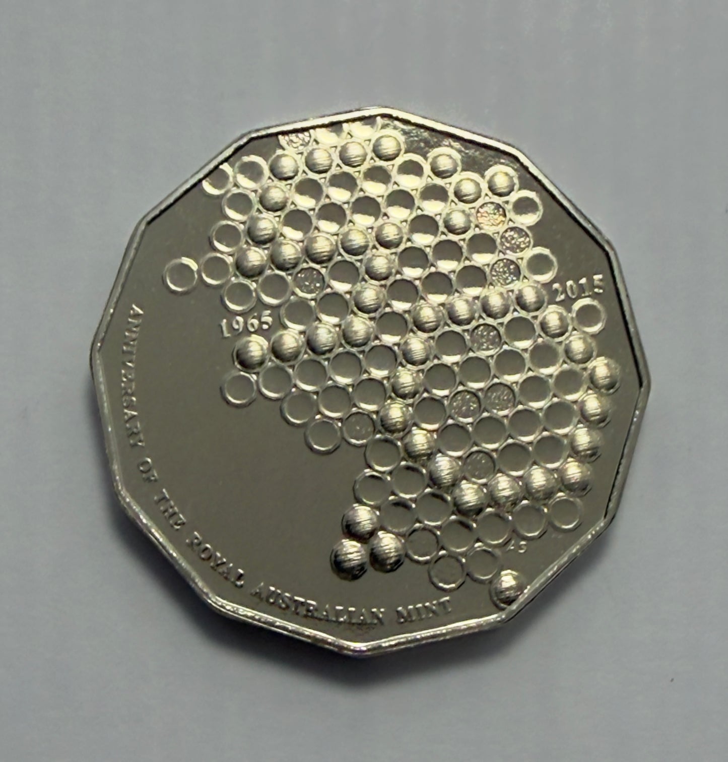 2015 50 Cent Coin - 50th Anniversary of Royal Australian Mint - UNC 50c