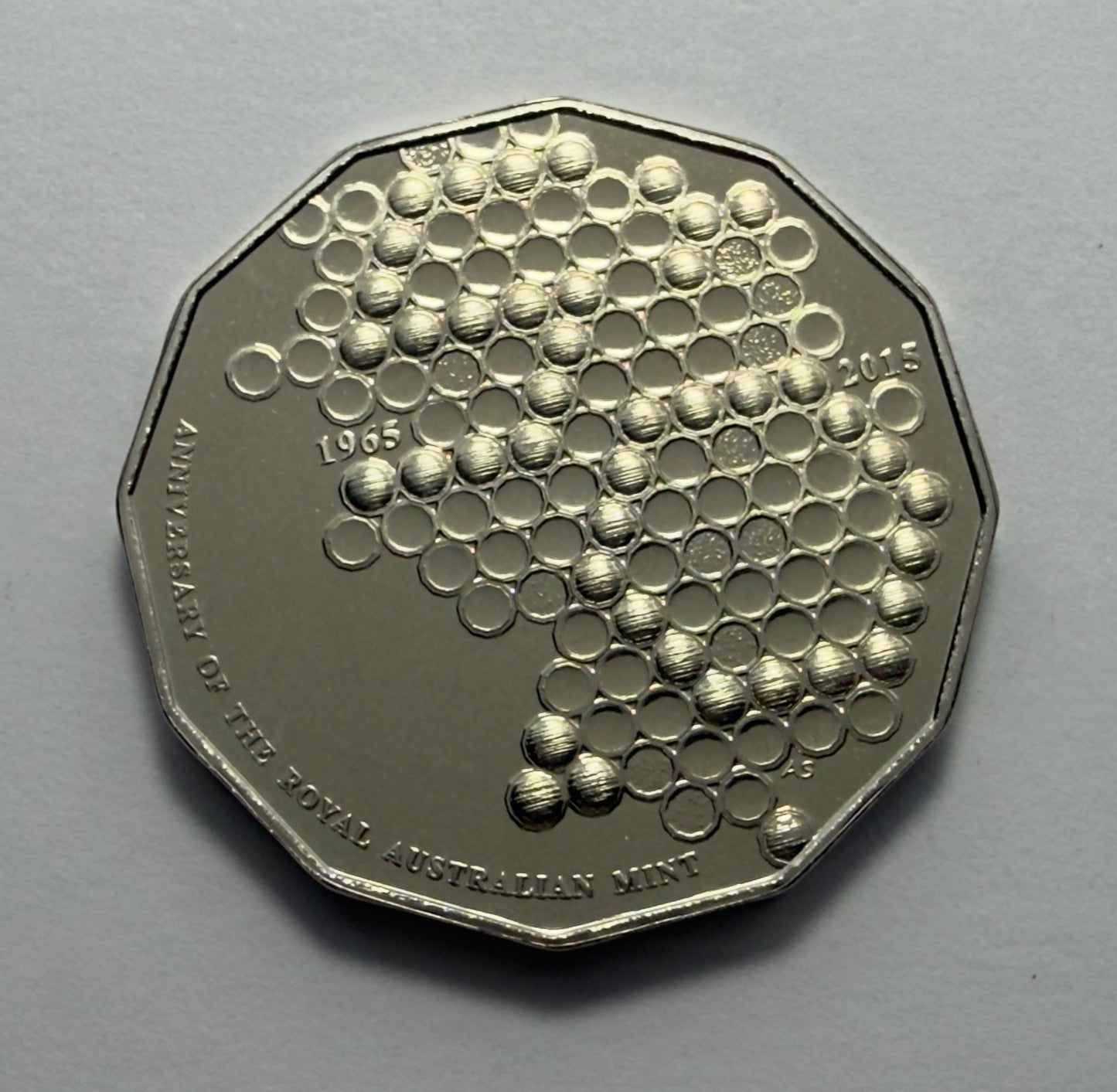 2015 50 Cent Coin - 50th Anniversary of Royal Australian Mint - UNC 50c