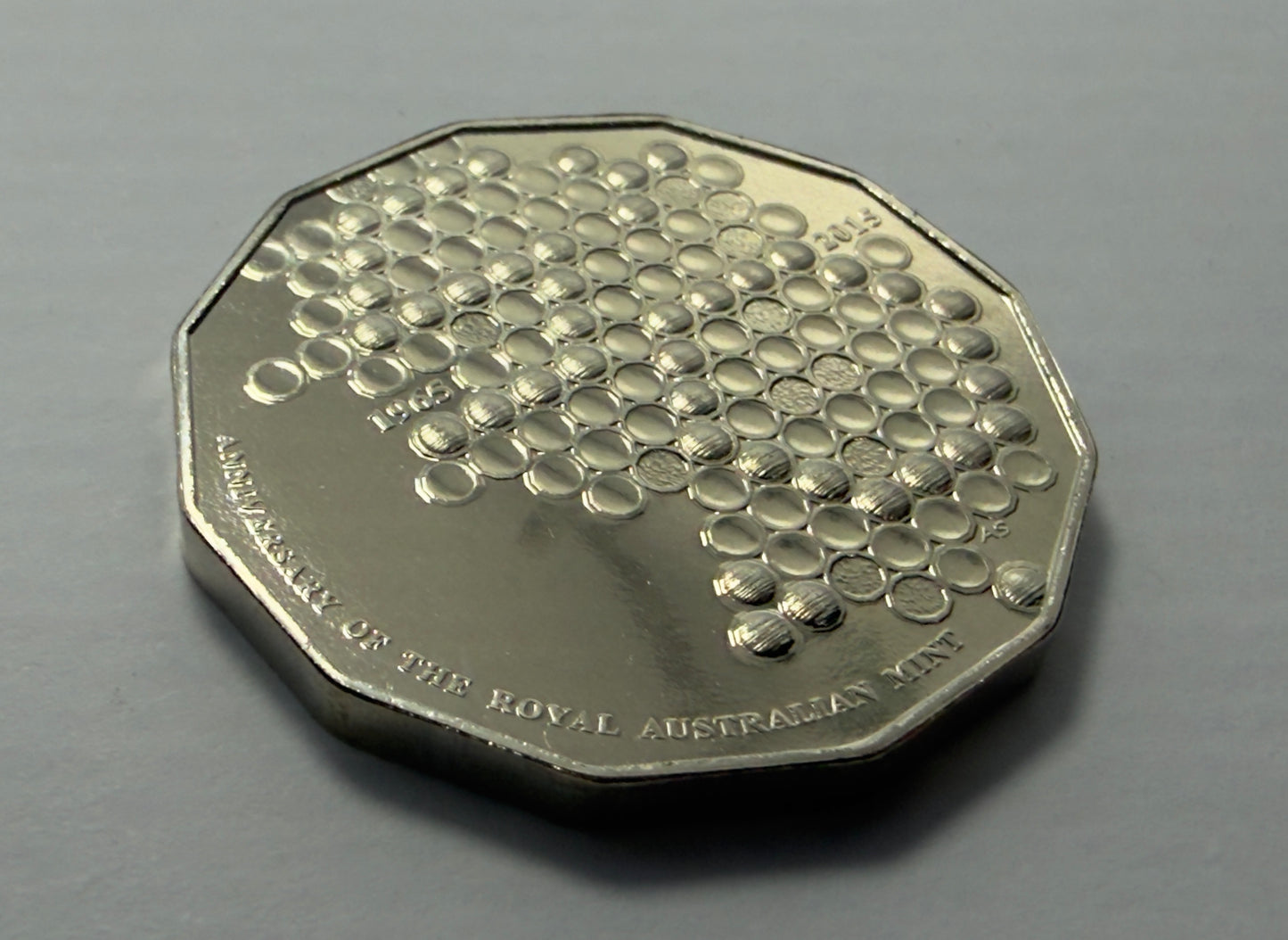2015 50 Cent Coin - 50th Anniversary of Royal Australian Mint - UNC 50c