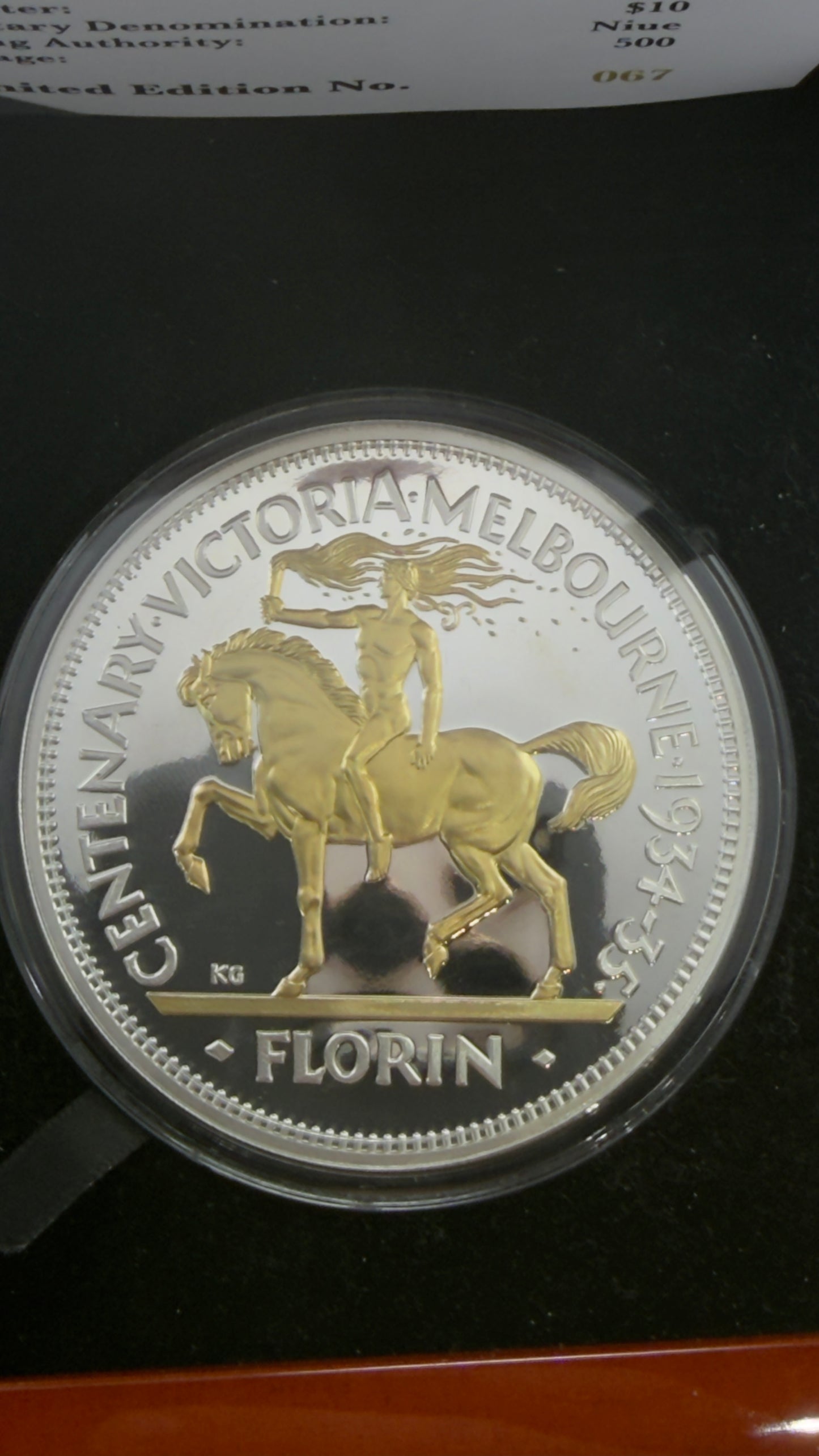 2020 $10 5 oz Silver Proof - 85th Anniversary Melbourne Centenary Florin