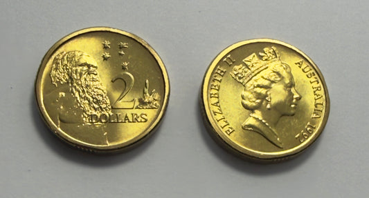 1992 $2 Elder Coin - Choice Uncirculated - ex mint set coin - comes in 2x2