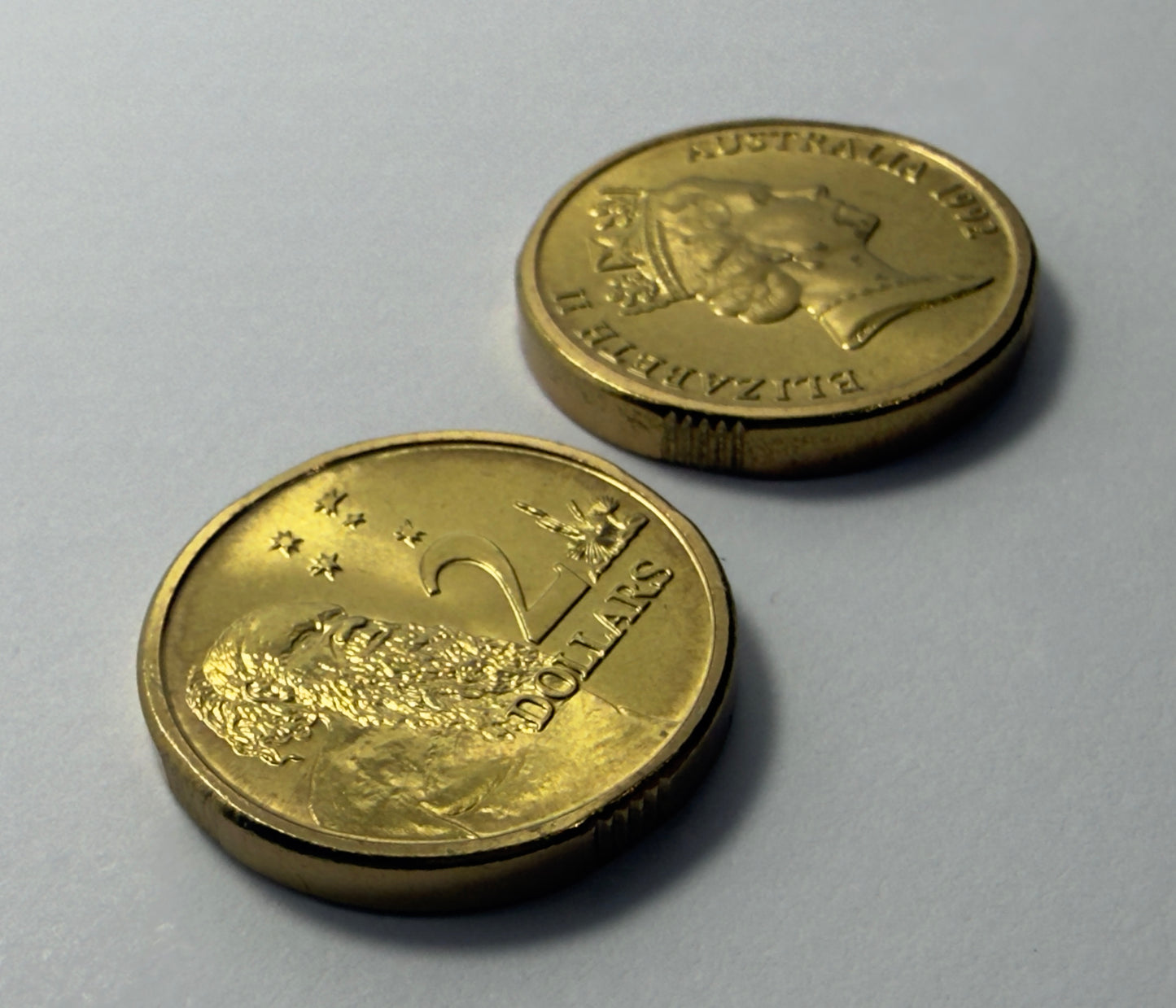 1992 $2 Elder Coin - Choice Uncirculated - ex mint set coin - comes in 2x2