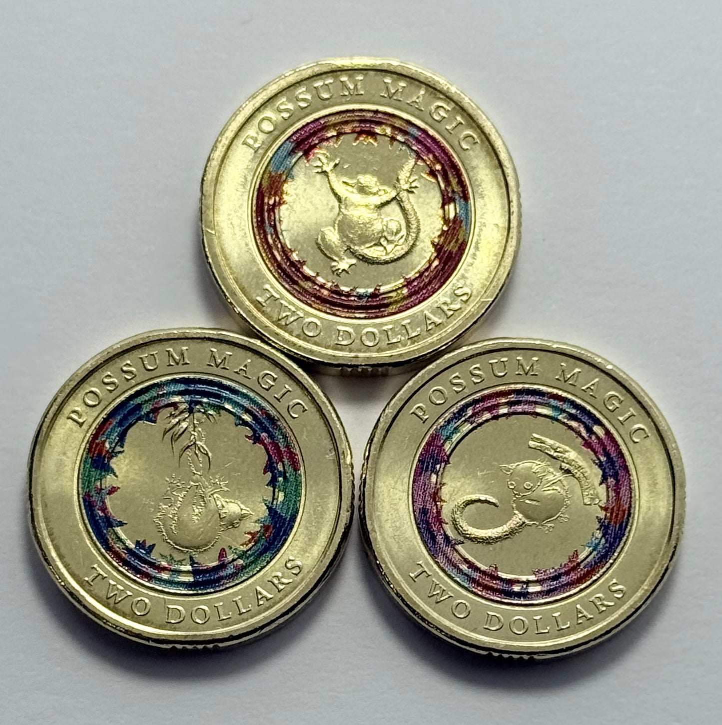 2017 $2 Possum Magic 3 Coin Set - UNCIRCULATED - Two Dollar - comes in 2x2