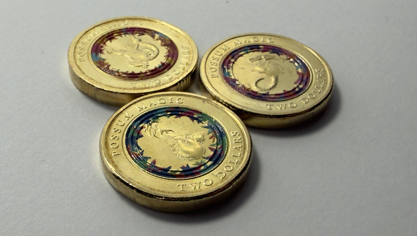 2017 $2 Possum Magic 3 Coin Set - UNCIRCULATED - Two Dollar - comes in 2x2