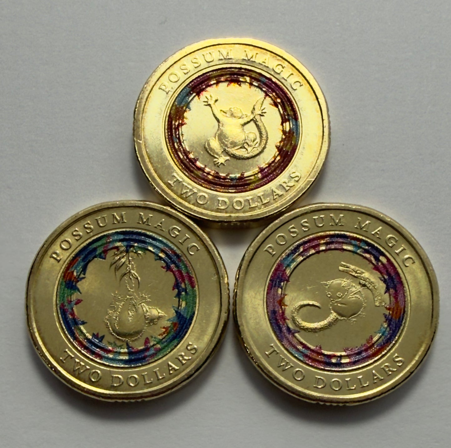 2017 $2 Possum Magic 3 Coin Set - UNCIRCULATED - Two Dollar - comes in 2x2