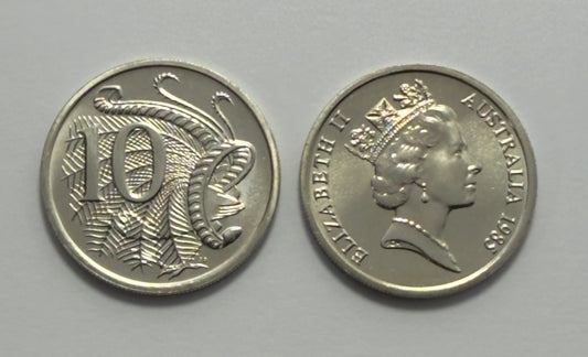 1985 10 Cent Coin - Choice Uncirculated - Ex MINT SET  Low Mintage 2.1 Million