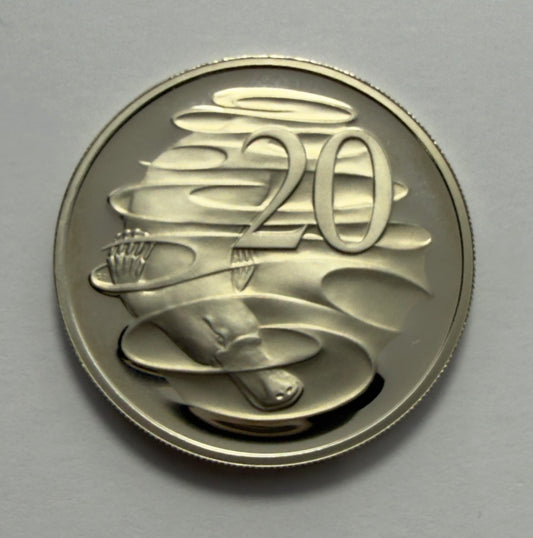 1986 20 Cent Proof Coin - Platypus - Twenty Cent Coin - comes in 2x2